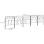 Voir la diapositive 3 : OUTSUNNY Lot de 5 clôtures de jardin décoratives avec ornements métal noir