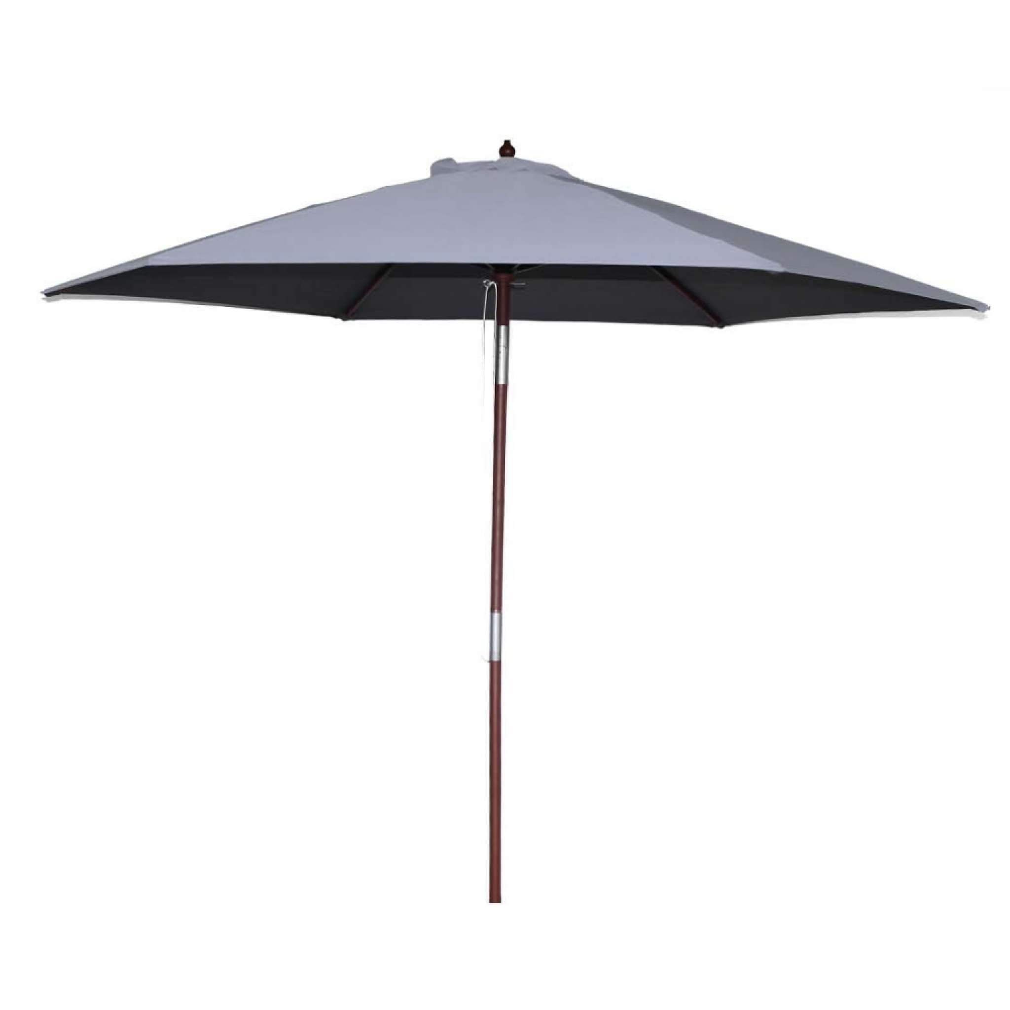 CONCEPT USINE Parasol  gris droit rond 3 x 3 m CANCUN