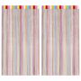 Voir la diapositive 2 : VIDAXL Rideaux a fils 2 pcs multicolore 100x250 cm