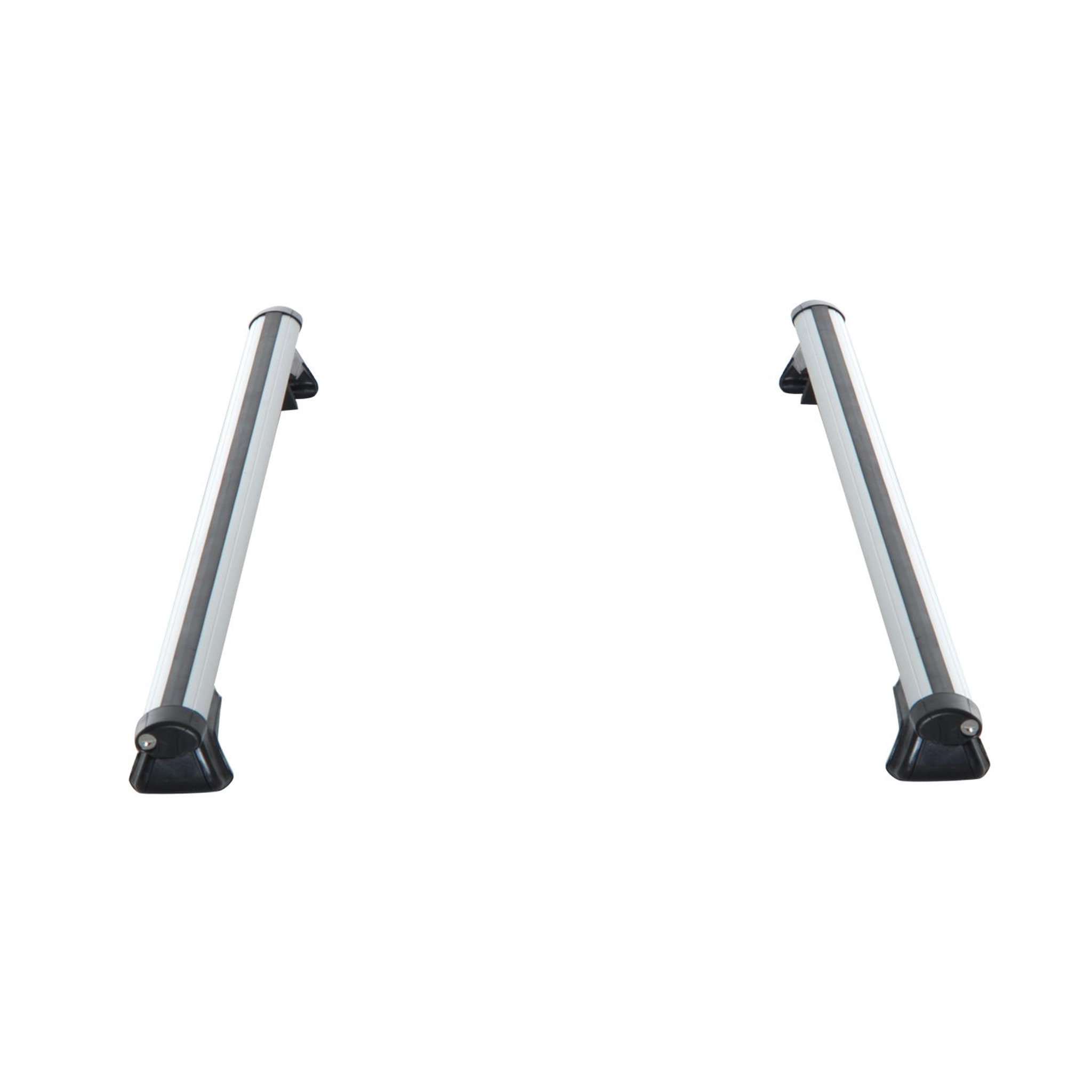 Voir la diapositive 4 : HOMCOM Barres de toit de voiture verrouillables 2 clés fournies dim. 125L x 5,5l x 7H cm aluminium gris noir