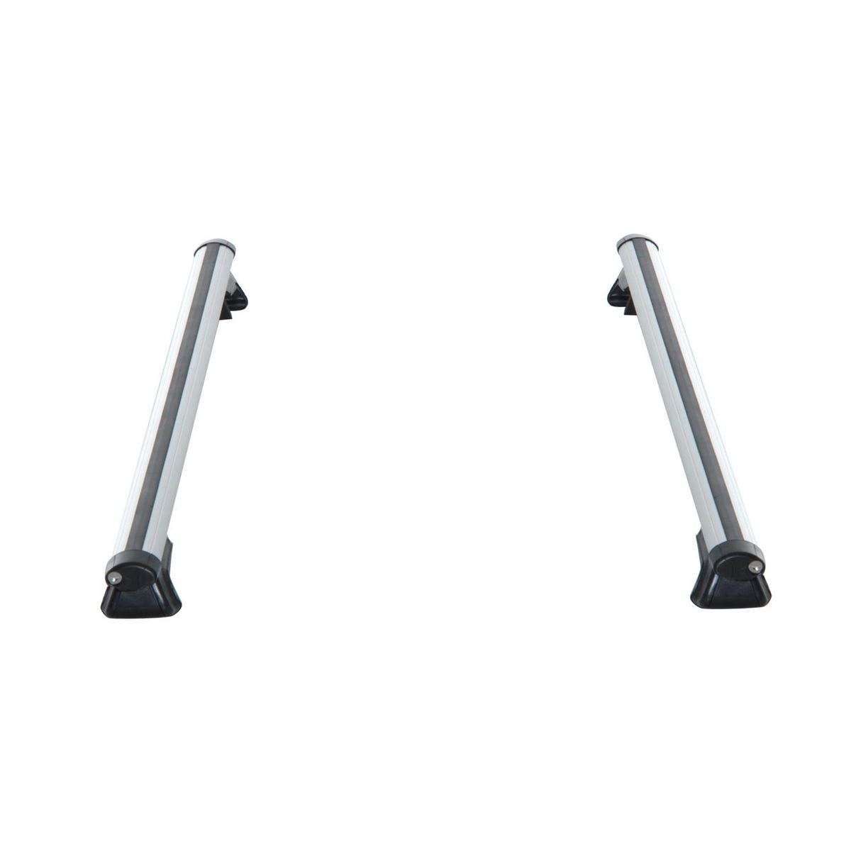 HOMCOM Barres de toit de voiture verrouillables 2 clés fournies dim. 125L x 5,5l x 7H cm aluminium gris noir