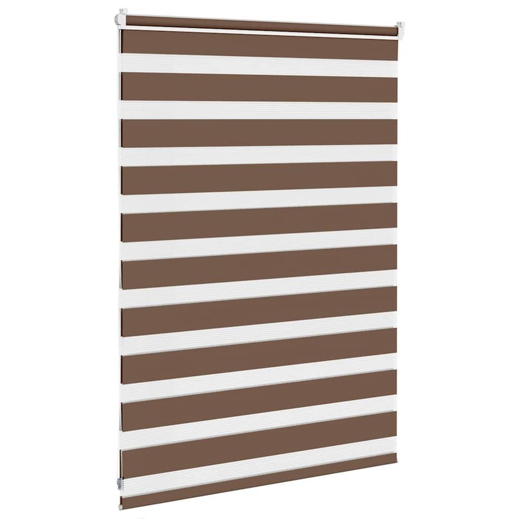 Voir la diapositive 4 : VIDAXL Store zebre marron 100x100 cm largeur du tissu 95,9cm polyester