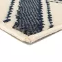 VIDAXL Tapis moderne Design de zigzag 160 x 230 cm Marron/Noir/Bleu