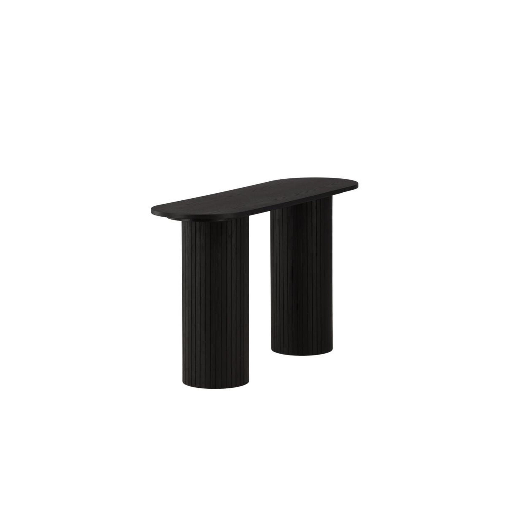 Voir la diapositive 3 : Paris Prix Console design nervuré  bianca  130cm noir