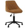 Voir la diapositive 2 : VIDAXL Chaise pivotante de bureau Marron Velours