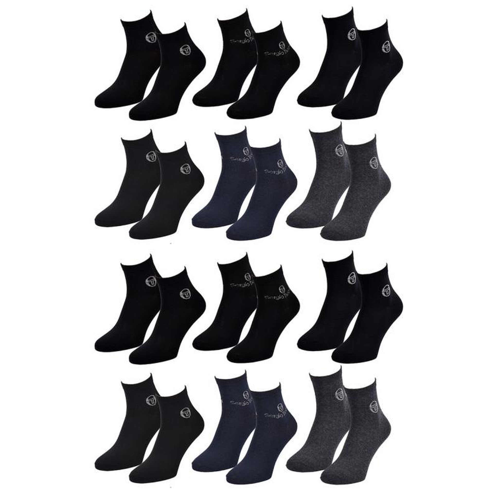 Voir la diapositive 2 : SERGIO TACCHINI Chaussettes Homme VILLE SERGIO TACCHINI Lot de 12 QUARTER