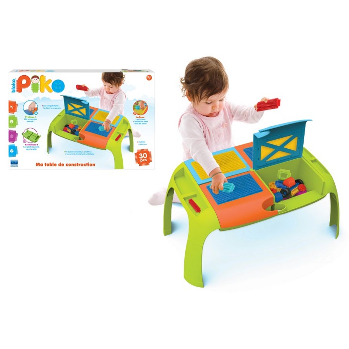 Bloko Table briques picots + 37 briques picots