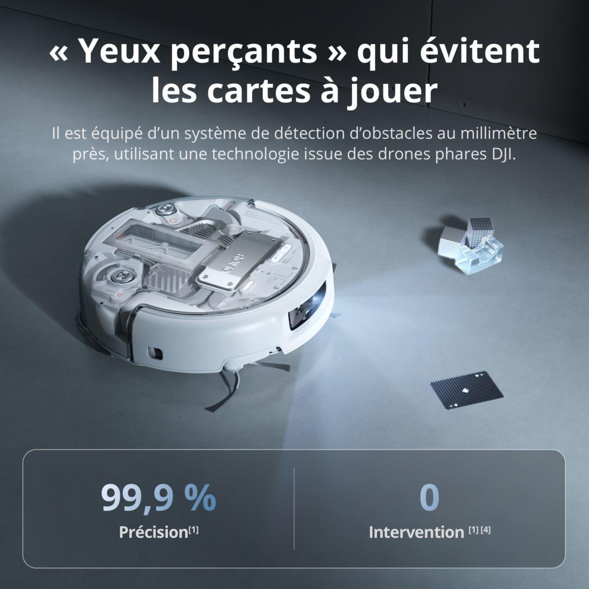 Voir la diapositive 4 : DJI Robot aspirateur laveur romo p water tank