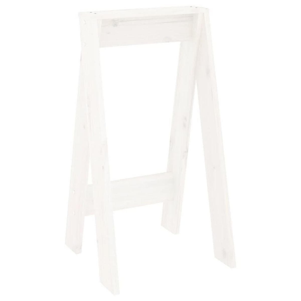 VIDAXL Tabourets lot de 2 blanc 40x40x75 cm bois massif de pin