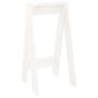 Voir la diapositive 3 : VIDAXL Tabourets lot de 2 blanc 40x40x75 cm bois massif de pin