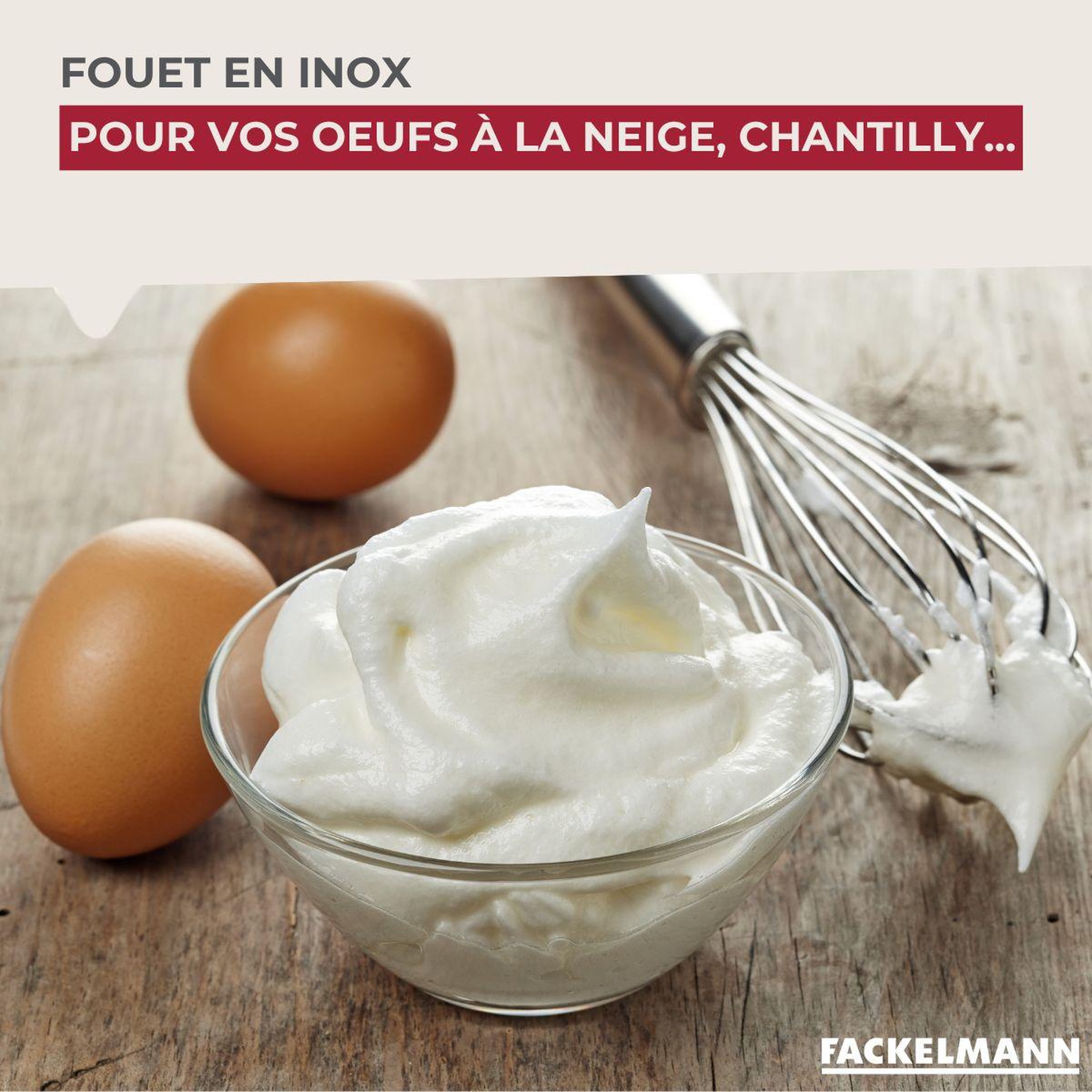 Voir la diapositive 6 : Fackelmann Fouet de cuisine et pâtisserie en inox 26 cm Fackelmann