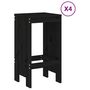 Voir la diapositive 3 : VIDAXL Ensemble de bar de jardin 5 pcs noir bois de pin massif