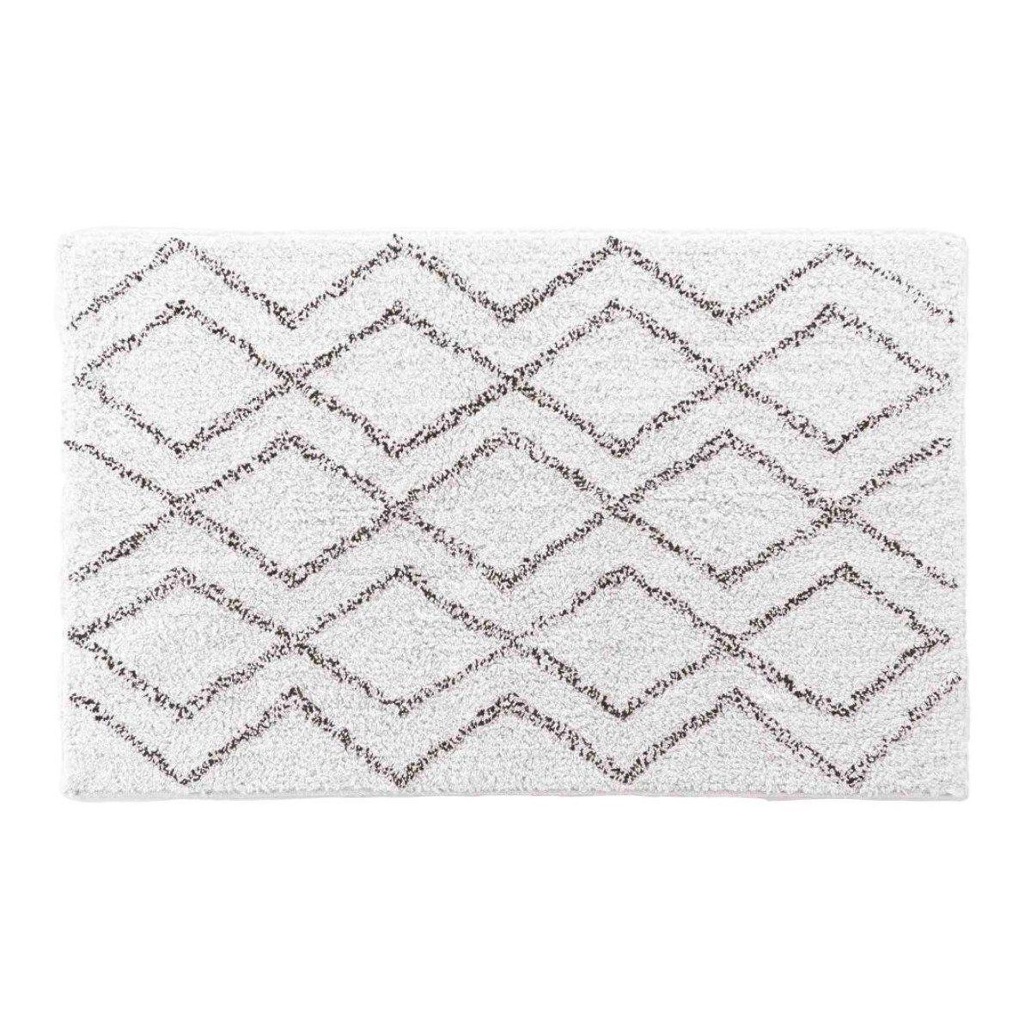 Douceur d'Intérieur Tapis déco imprimé  emya  50x80cm blanc & gris