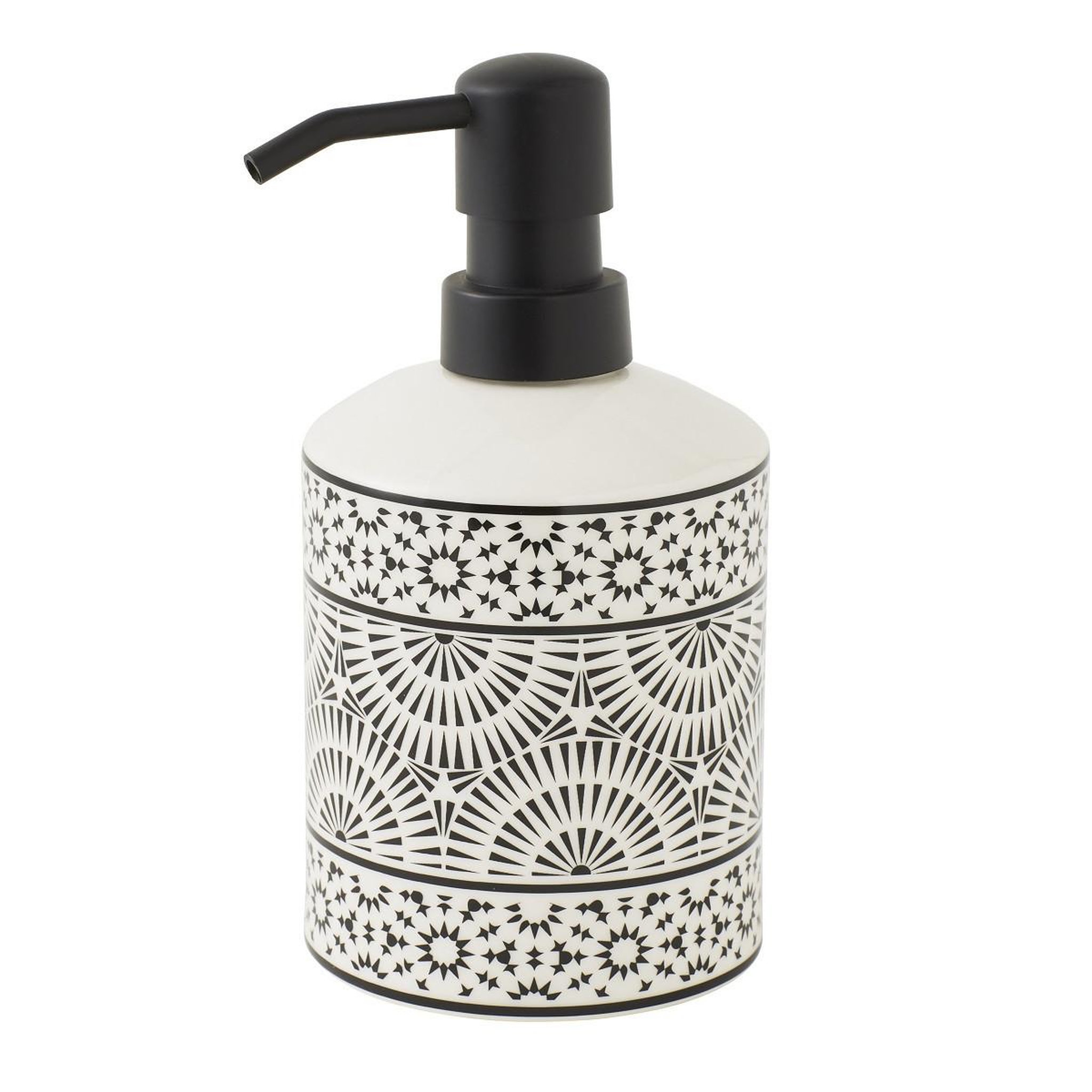 GUY LEVASSEUR Distributeur de savon ethnique en porcelaine tribu