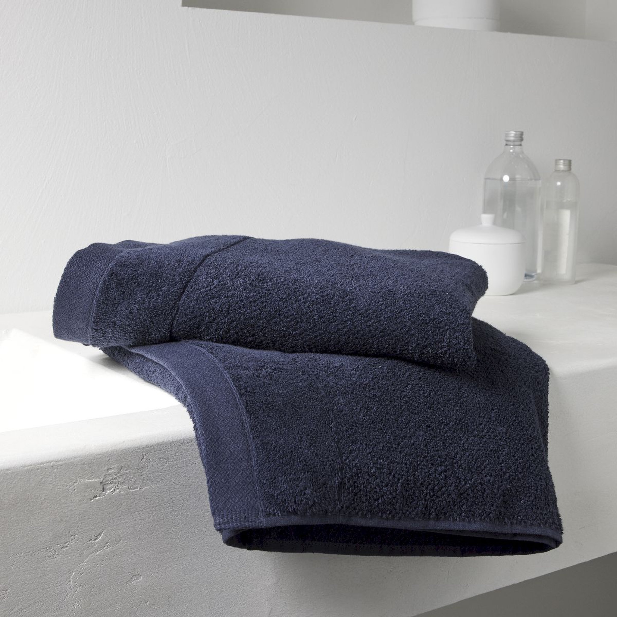 Voir la diapositive 1 : TODAY Drap de bain uni en Coton bio 450 G/M²