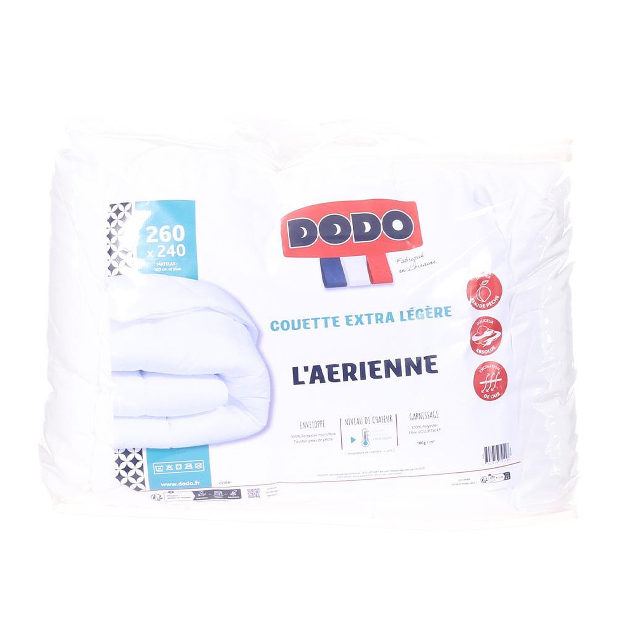 Voir la diapositive 2 : DODO Couettes blanc dodo l'aerienne 240x260