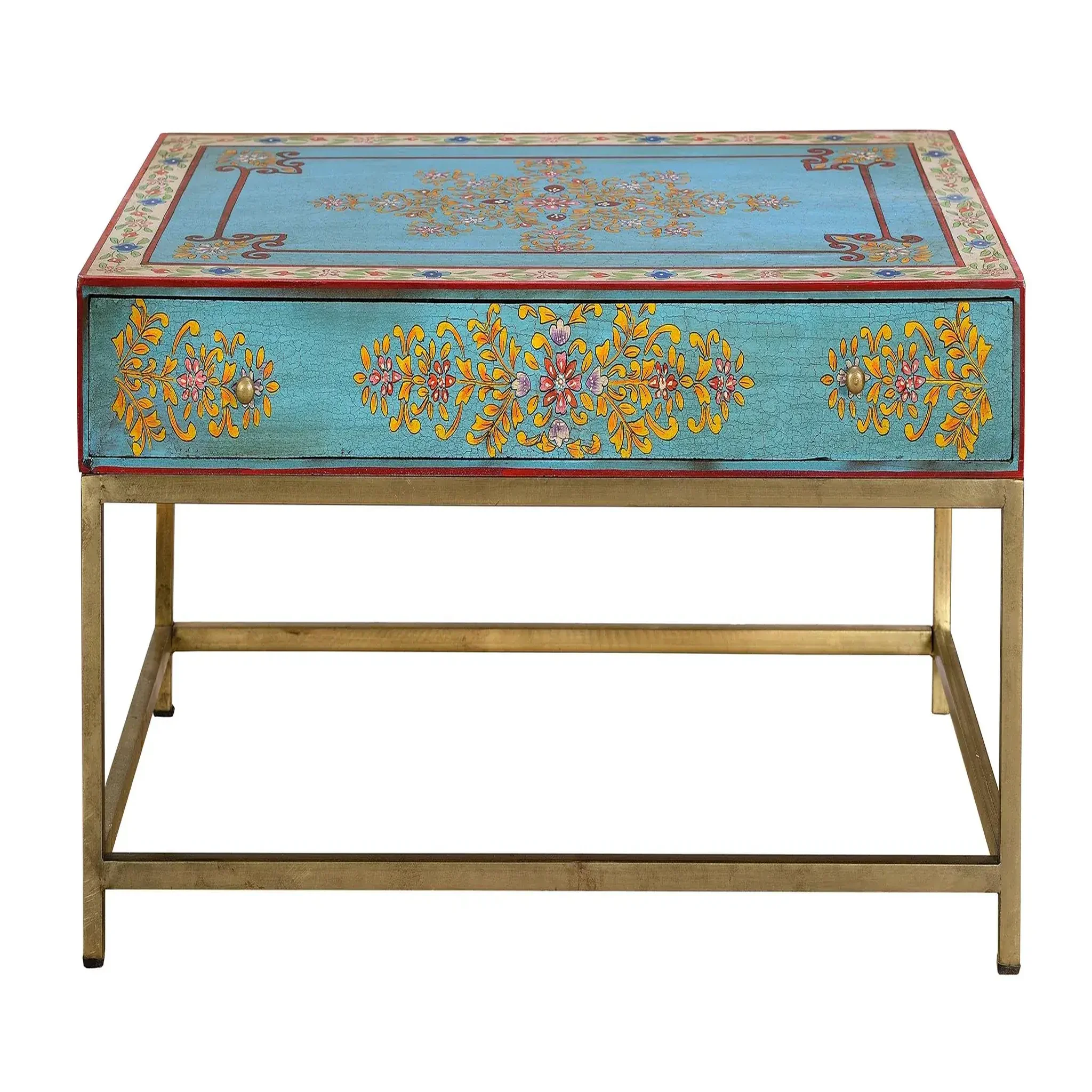 GINER Y COLOMER SL Table basse en bois de manguier 90 cm style ethnique