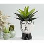 Voir la diapositive 6 : Paris Prix Vase Pot Visage en Porcelaine  Face  18cm Blanc & Noir