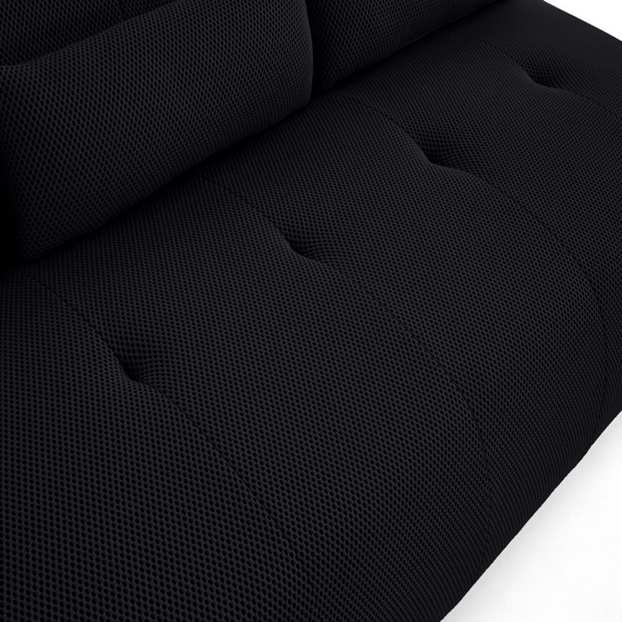 Voir la diapositive 5 : LISA DESIGN Onyx - canapé droit 3 places - en tissu mailles 3d