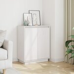 VIDAXL Buffet Blanc 60x34x75 cm Bois massif de pin