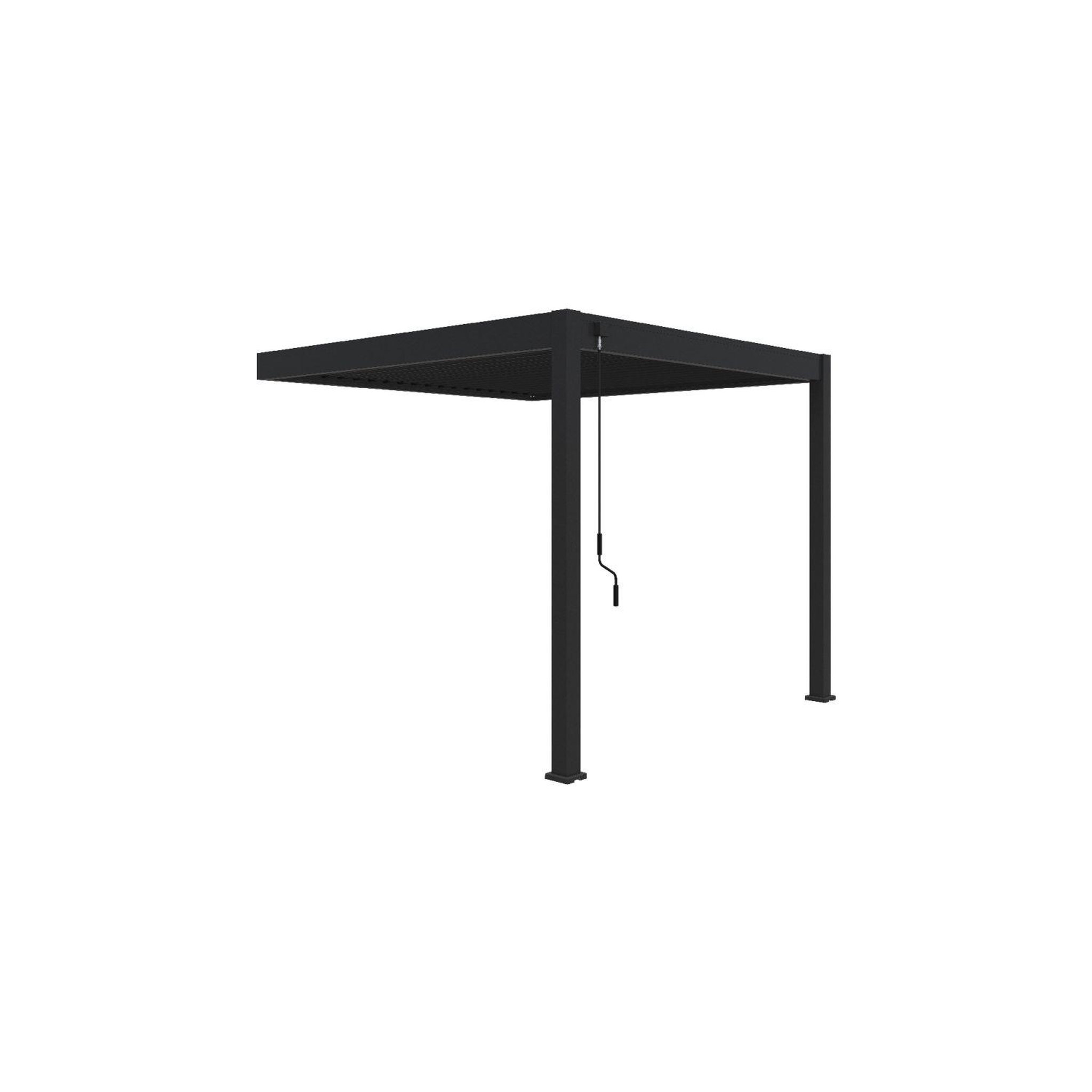 Voir la diapositive 2 : Pergola Bioclimatique adossée 3x3 m - Anthracite - VS OmBREA®