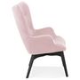 Voir la diapositive 3 : Paris Prix Fauteuil Design en Velours  Mapelo  93cm Rose