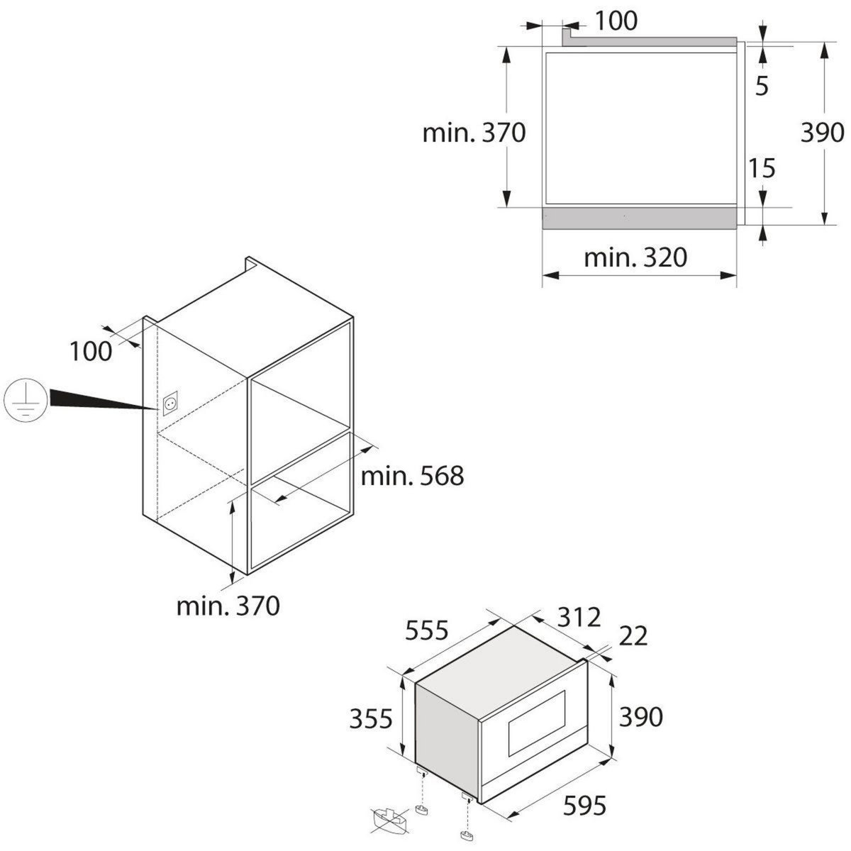 ASKO Micro ondes grill encastrable OM8334S