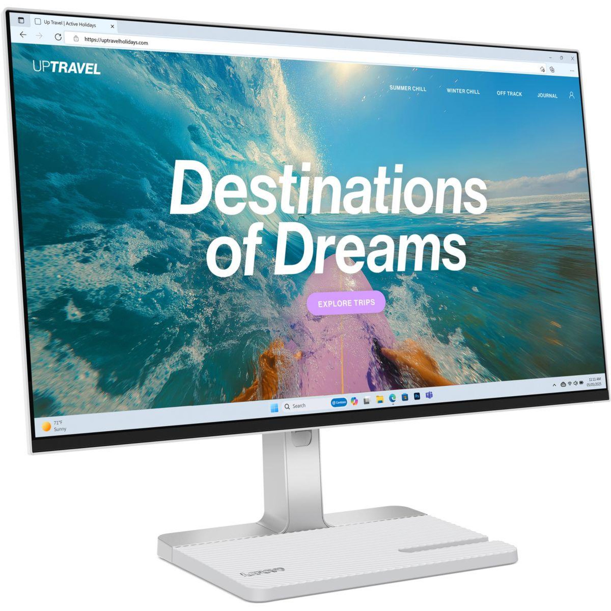 Voir la diapositive 2 : Lenovo Ecran PC L24D-4C 24'' USB C 75W