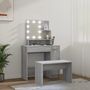 Voir la diapositive 4 : VIDAXL Ensemble de coiffeuse avec LED Sonoma gris Bois d'ingenierie