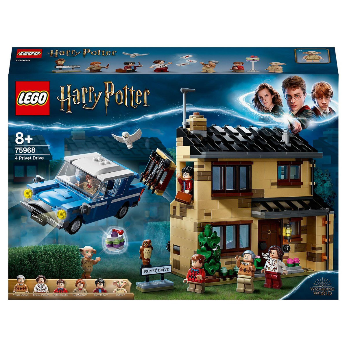 LEGO Harry Potter 75968 4 Privet Drive, Jouet de Maison avec Voiture et Figurine Dobby