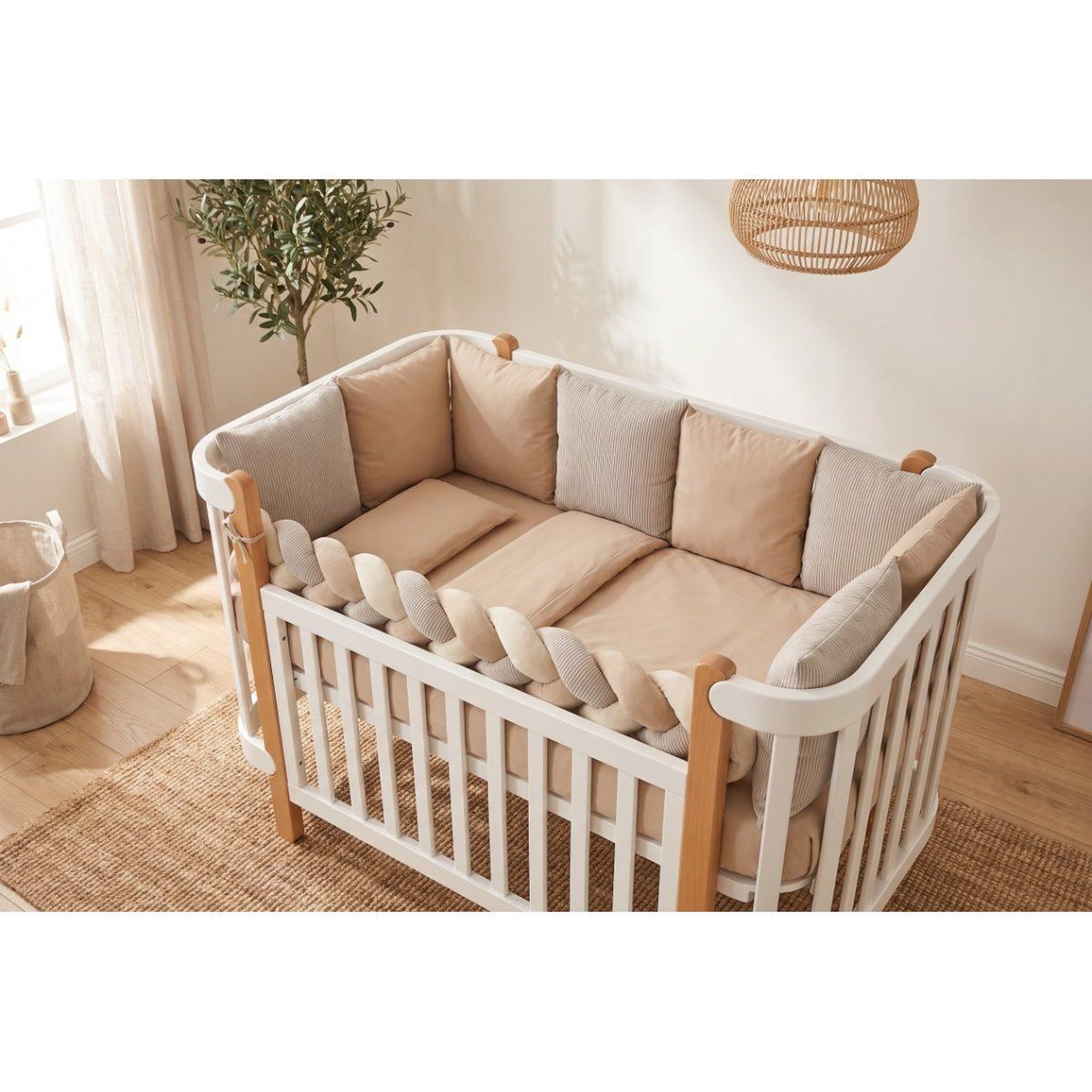 Voir la diapositive 2 : YAPPY KIDS Yappy7in1 - Ensemble de literie 7 en 1 - Cappuccino