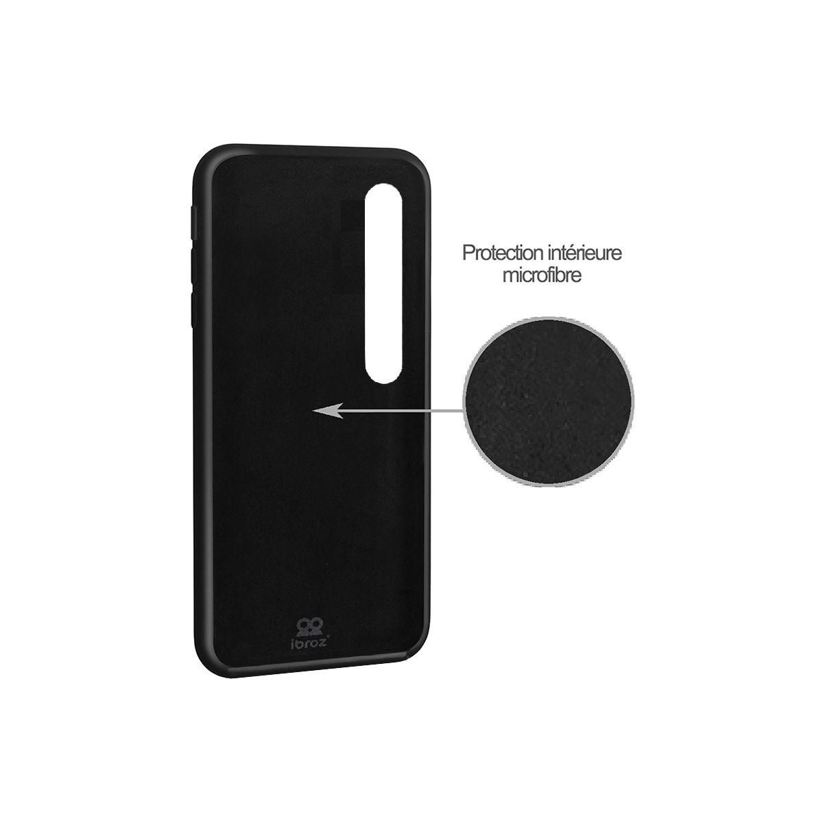 IBROZ Coque Xiaomi Mi 10 Liquid Silicone noir