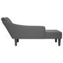 Voir la diapositive 5 : VIDAXL Fauteuil long avec accoudoir droit gris fonce tissu