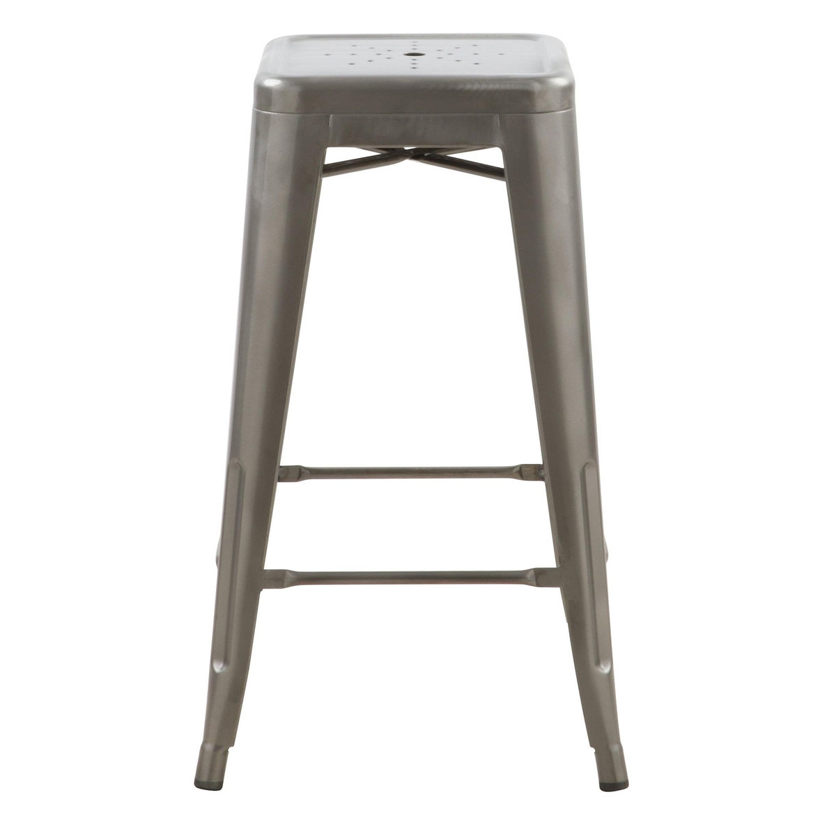 Rendez vous déco Lot de 2 tabourets pour îlot central 66 cm en métal chrome brillant-Indus