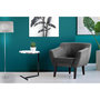 Voir la diapositive 3 : Paris Prix Table d'Appoint Design  Servant  62cm Argent & Blanc