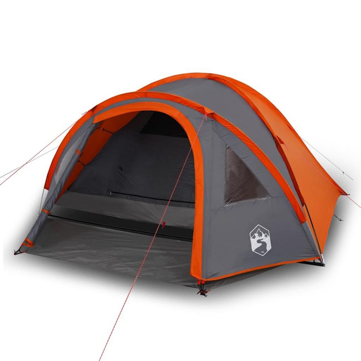 VIDAXL Tente de camping a dome 4 personnes orange impermeable