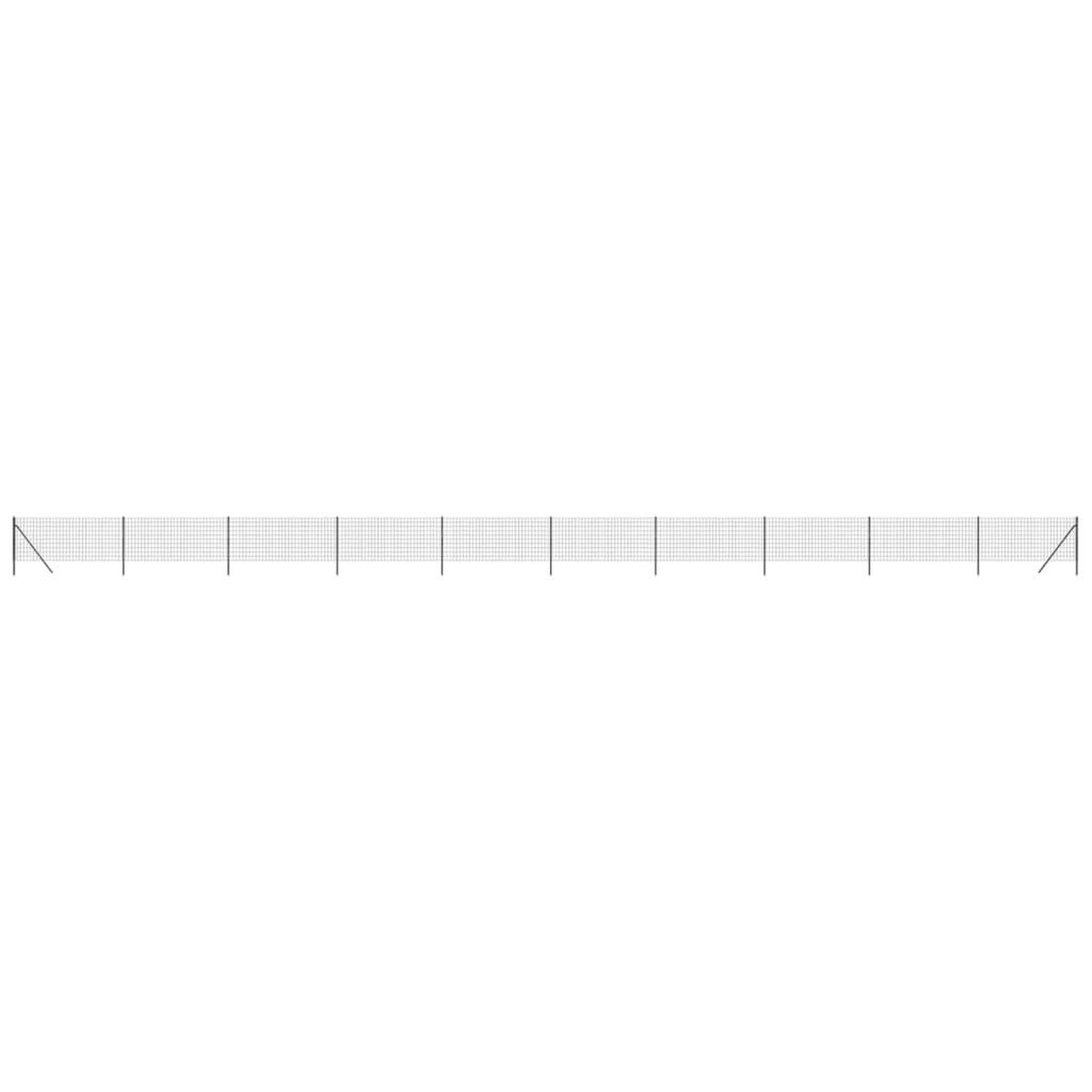 Voir la diapositive 2 : VIDAXL Cloture en treillis metallique anthracite 1x25m acier galvanise