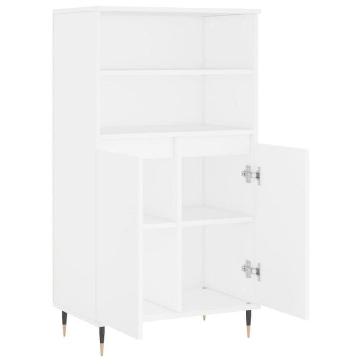 VIDAXL Buffet haut Blanc 60x36x110 cm Bois d ingénierie