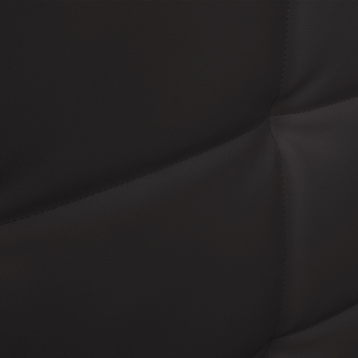 ID MARKET Lit double CHARLOTTE avec tête de lit et sommier 140 x 190 cm PVC noir