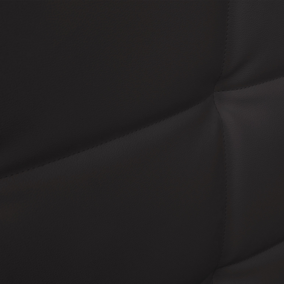 ID MARKET Lit double CHARLOTTE avec tête de lit et sommier 140 x 190 cm PVC noir