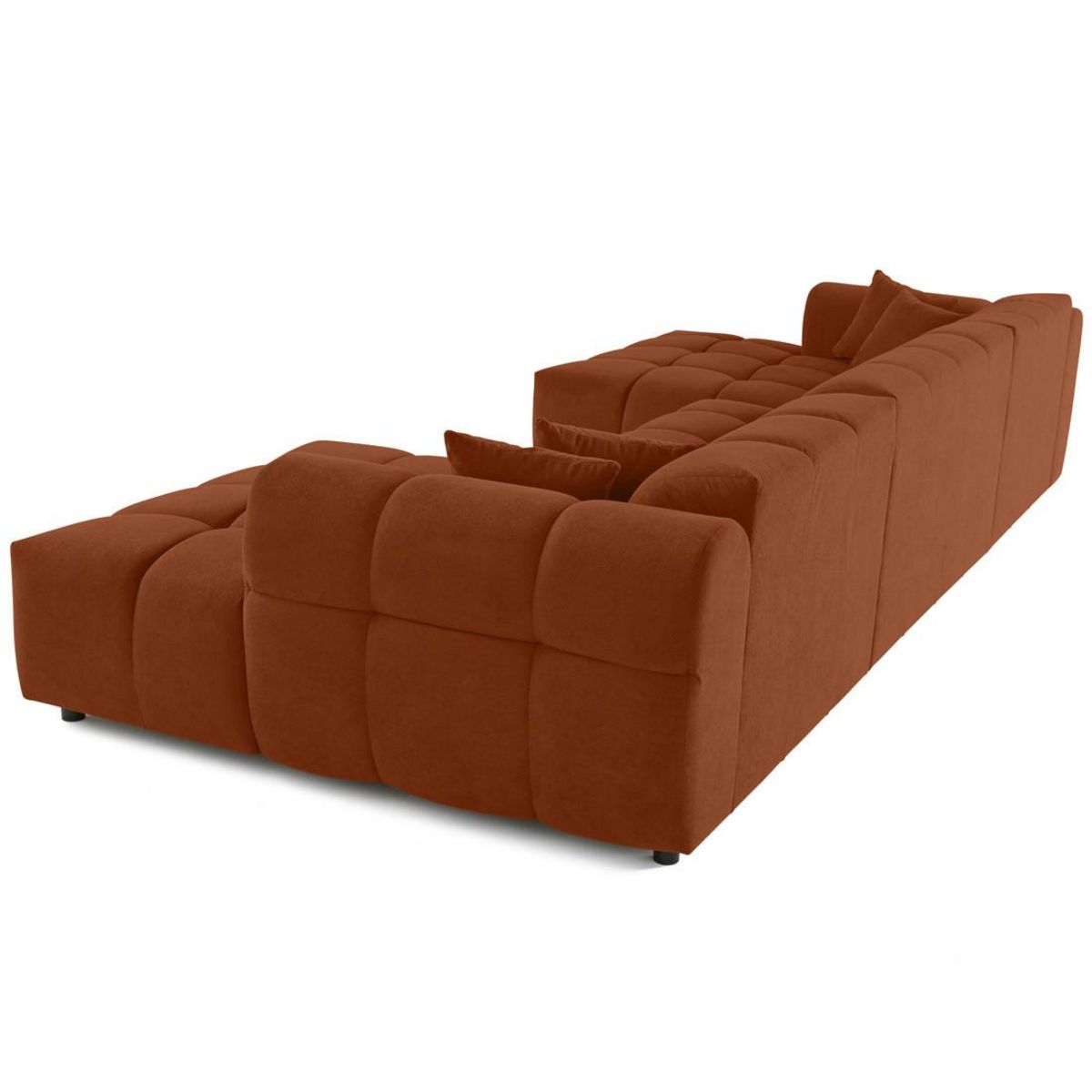 LISA DESIGN Ray - canapé panoramique en u 7 places en tissu texturé