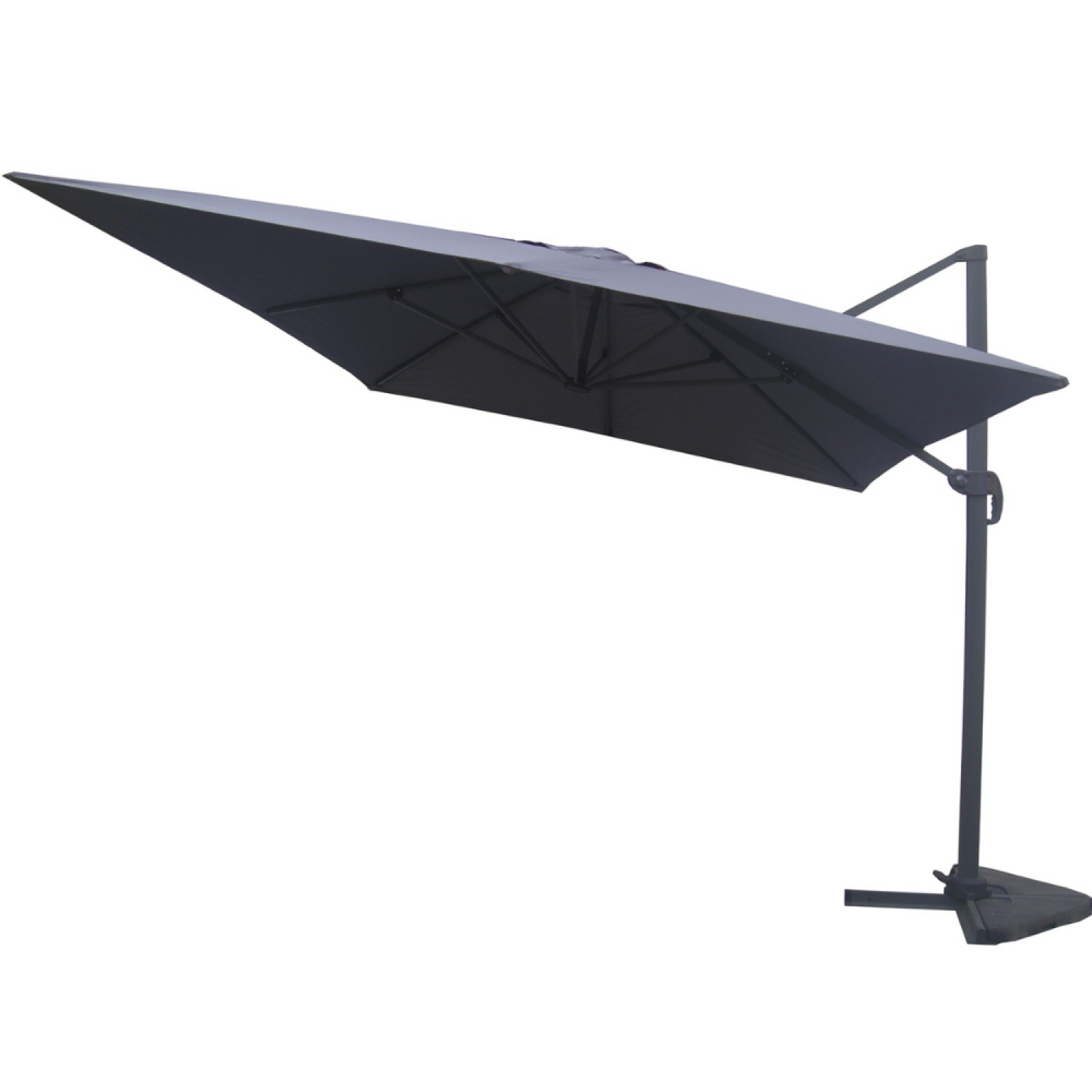 Voir la diapositive 6 : CONCEPT USINE Parasol gris déporté rectangle 3 x 4 m cesare