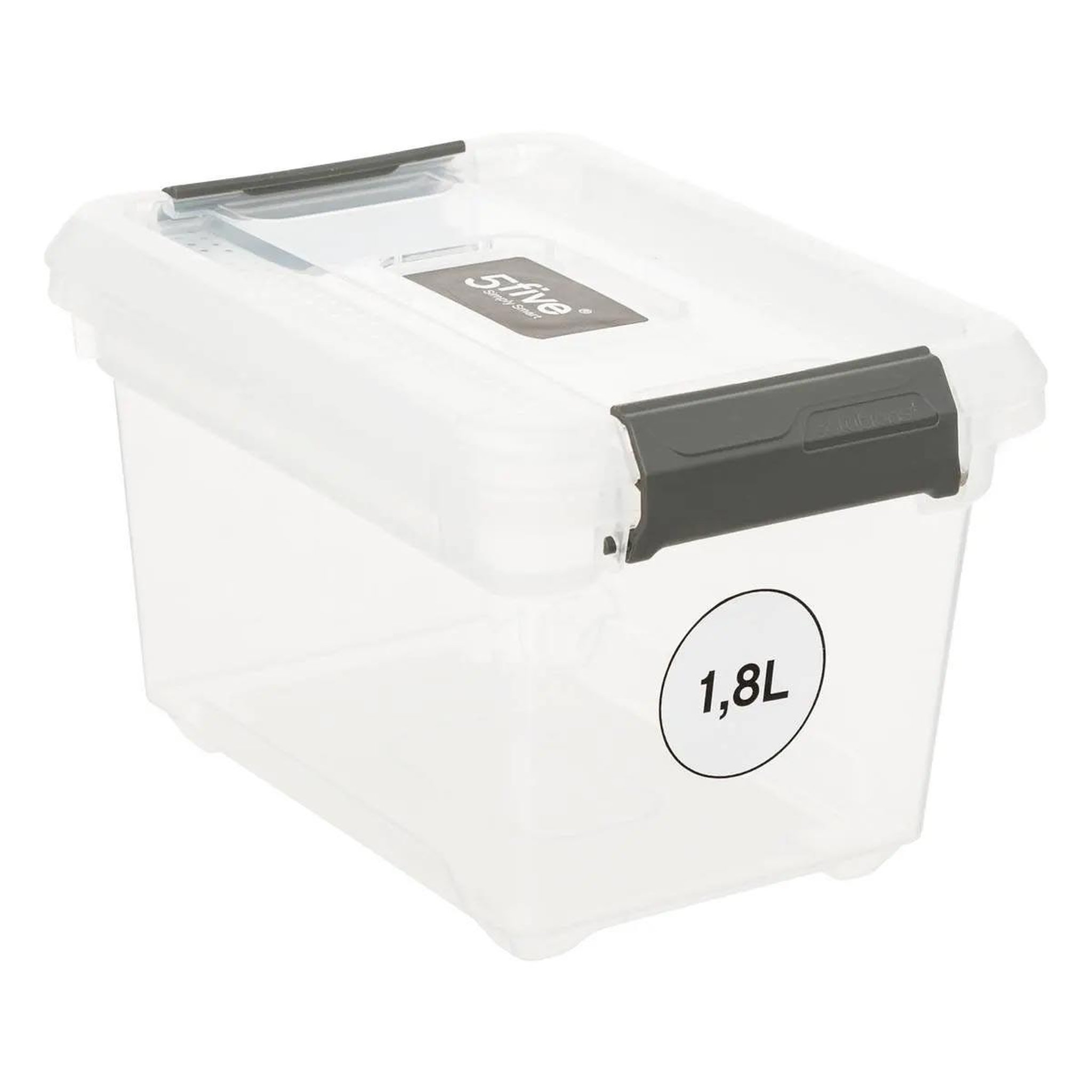 Voir la diapositive 2 : FIVE Boîte de rangement  solutions  1,8l transparent