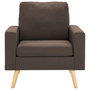 Voir la diapositive 3 : VIDAXL Fauteuil marron tissu