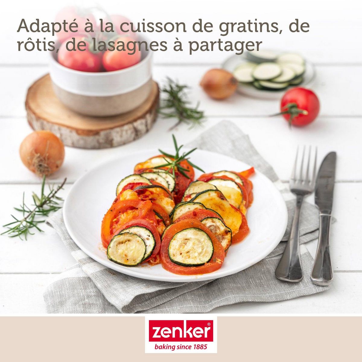 ZENKER Lot de 2 plats à four rectangulaires 40 x 34 cm et 33 x 25 cm Zenker Special Cooking