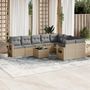 Voir la diapositive 1 : VIDAXL Salon de jardin avec coussins 10 pcs beige resine tressee