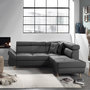 Voir la diapositive 3 : BEST MOBILIER Linea - canapé d'angle droit convertible - 5 places - avec têtières