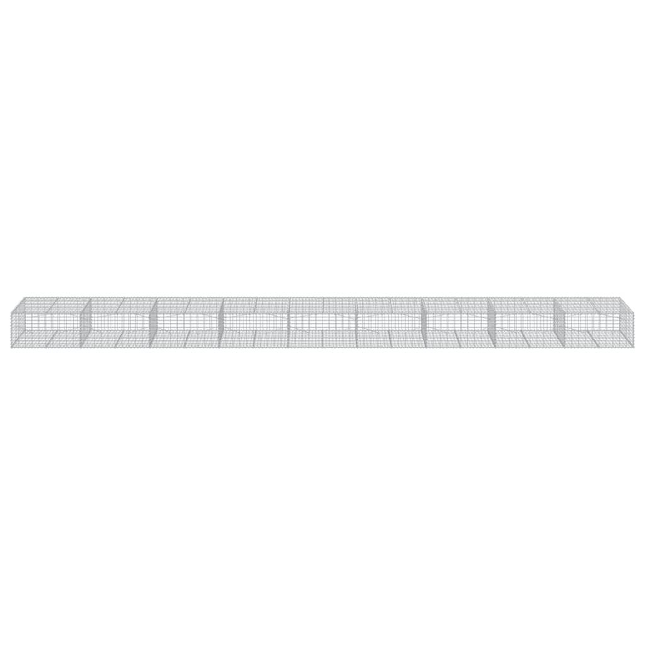 Voir la diapositive 3 : VIDAXL Panier gabion avec couvercle 900x100x50 cm fer galvanise