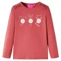 VIDAXL T-shirt pour enfants a manches longues rose brule 104
