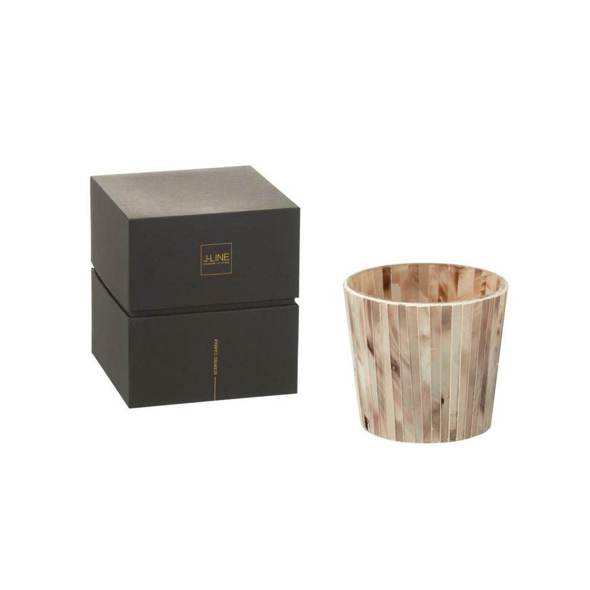 Voir la diapositive 2 : J-LINE Bougie parfumée  noa  11cm tender rose